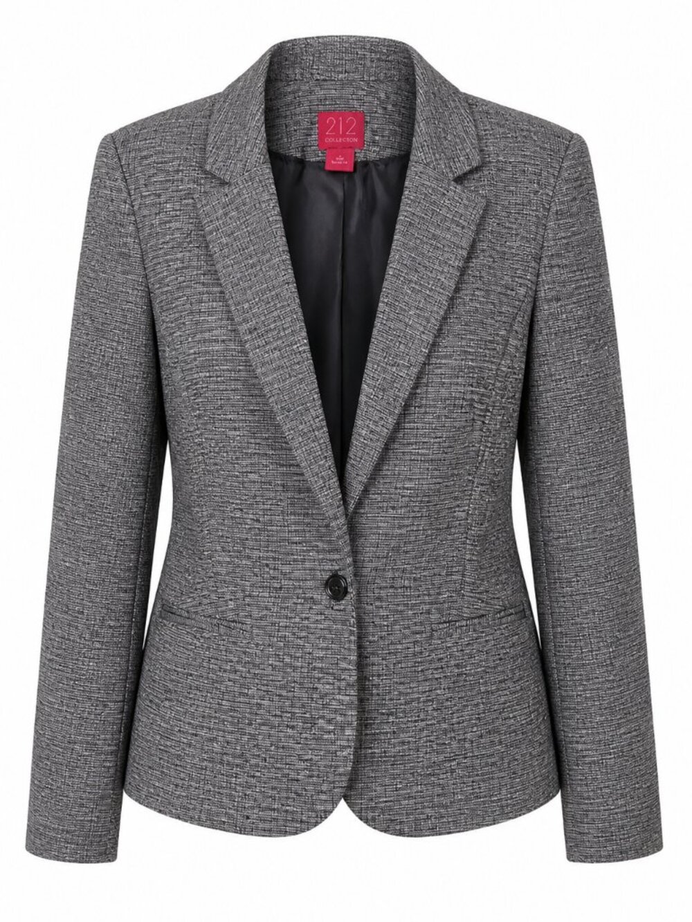212 Collection Black Plaid One Button Tailored Blazer Womens Size 14 NWT